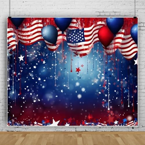 Patriotic 4th of July Backdrop Decorations American Flag 15x8ft - Image 4