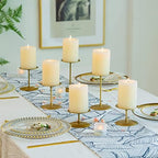 Romadedi Pillar Candle Holder Plates, Gold Centerpiece Stands, Set of 24 - Image 3