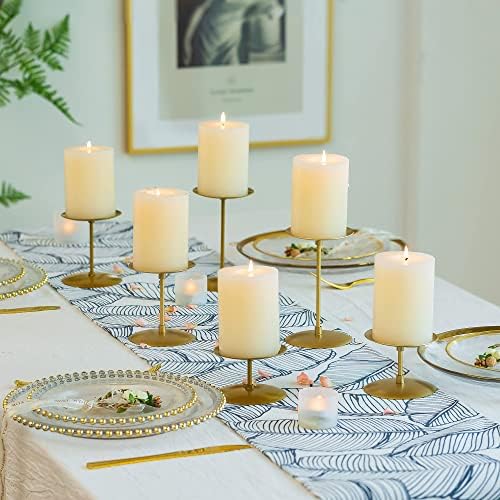 Romadedi Pillar Candle Holder Plates, Gold Centerpiece Stands, Set of 24 - Image 3