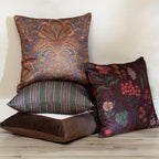 Decorative Throw Pillow Covers, Set of 4, 18x18 Inch Colorful Accent Pillow Covers, Eggplant - Image 4