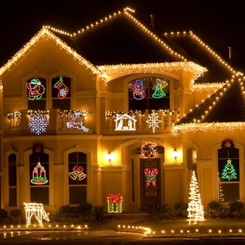 TRWYMZ Christmas Decorations - 16" Christmas Window Silhouette Lights - Image 6
