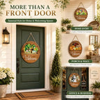 Interchangeable Seasonal Welcome Door Sign for Front 16 Pcs Wooden Hanging - Image 5