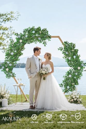30Pcs Italian Ruscus Greenery, 23" Artificial Silk Stems Garland w/Green Leaf Vines Bendable Faux Hanging Plants Spray for DIY Wedding Arch Bouquet Table Centerpieces Vase Filler and Home Indoor Decor - Image 2