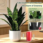 Fake Snake-19”tall Artificial Indoor Potted Plant for Home Decor-Green - Image 5