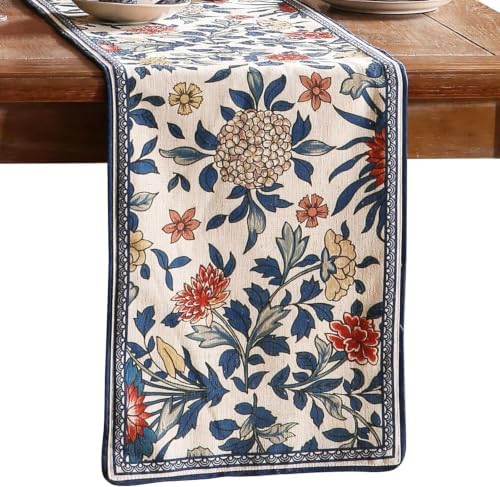 Patdrea Designer Vintage French Linen Table Runner,12"X102"-Ivar A by patdrea