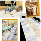 24 Pack Ivory Table Runner 10Ft Cheesecloth Table Runner Rustic Gauze Table Runners Romantic Long Cream Sheer Fabric Cheese Cloth Table Runners for Wedding Party Bridal Baby Shower - Image 6