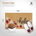 Coir Welcome Mat, Non-Slip, Strawberries, 17 x 29 in - Image 2