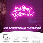 Less Stress More Sex Neon Sign, LED Neon Wall Art for Bar Bedroom Man Cave - Image 6