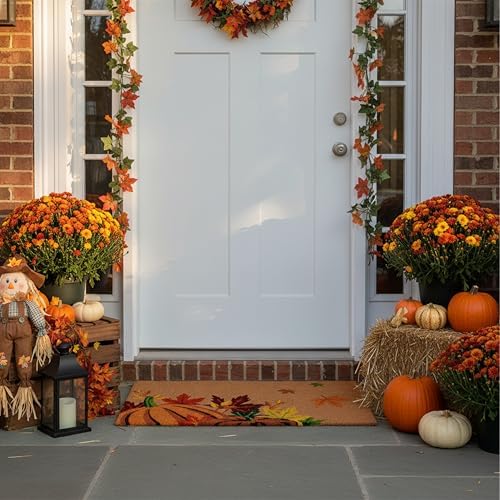 Calloway Mills Pumpkin Spice Outdoor Coir Doormat .Non Slip Vinyl Backing,(Multi, 24" x 36" x 0.60") - Image 4