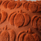 GEEORY Rust Fall Pumpkin Throw Pillow Covers, 22x22 Inch (Set of 2), Soft Faux Fur Wool, Farmhouse Style for Autumn Home Sofa Decor GC019-22 - Image 2