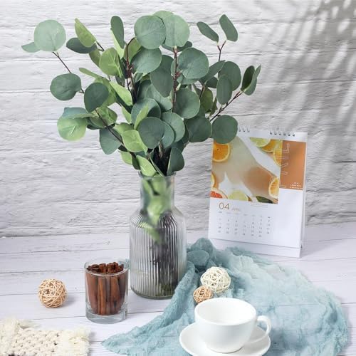 Waydress 20 Pcs Artificial Eucalyptus Stems Fake Bulk for Wedding Decor - Image 4