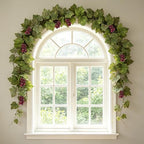 4PCS Artificial Grape Vines with Fruits, Greenery Leaf Garland Plant, 6.56Ft Fake Grapes Leaves for Indoor Outdoor Home Decoration Wedding Party Photo Wall Display - Image 7