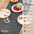 100% Pure Linen Table Runner 108 Inches Long, Coffee Table Runner,Farmhouse Style, 14×108 Inches, Perfect for Spring, Summer, Dining Table, Holiday Decor and Dresser -Athena -Charcoal Grey - Image 4