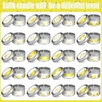 MTLEE 20 Pcs Ramadan Mubarak Scented Candles Bulk, 1 oz Eid Wax Candles, Muslim Islam Meditation Decor, Islamic Ramadan Gifts for Family Home Eid Celebration Party Favor, Assorted Scents(White Gold) - Image 2