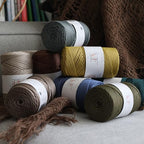 Makromecity, 2 Skeins of Polyester Macrame Cord 3mm x 131 Yards (394 feet) 3mm Polypropylene Mink Macrame Cord Crochet Macrame Bag Cord Crafts for Wall Hangings, Bags, Underplate, Rug - Image 4