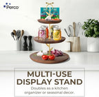 Perco 3 Tier Wooden Cupcake Stand, Walnut Wood Tiered Display Stand for 20 Cupcakes – Rustic Dessert Table Display Set, Tiered Serving Tray for Weddings, Birthdays, Baby Showers & Events - Image 7