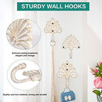 Sungmor Set of 3 Decorative Cast Iron Wall Hooks – Vintage Ornate Design with White Distressed Finish – Heavy Duty Rustic Wall Hangers for Entryway, Bathroom, Kitchen, or Bedroom Decor - Image 4