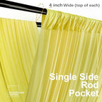 2 Panels 5ft(W) x 20ft(H) Yellow Ceiling Drapes for Wedding Parties - Image 2