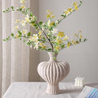 Ceramic Flower Vase Home Decor, 11 in Farmhouse Table Vases Rustic Vintage Living Room Kitchen Bedroom Decorations Pottery Decorative Vases for Flowers House Shelf Office Coffee Desk Dining, Rustic - Image 4