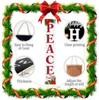 SRongmao Peace on Earth Porch Sign Christmas Front Door Hanging Decorations 8x63inch Vertical Wooden Indoor Outdoor Standing Signs For Home Yard Farmhouse Holiday Decor - Image 6