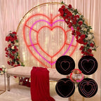 LAMPHOME Valentine Lights Outdoor 46.5 Inch 318LED Waterproof Red AMD Pink Heart Light Valentine‘s Day Decorations for Outdoor Garden Yard Valentine‘s Day Interior Decoration - Image 2