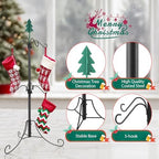 Max 62" Christmas Stocking Holder Stand with 12 Hooks - Image 3