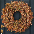 26" Artificial Fall Azalea Leaves Wreath for Front Door Decor(Orange-Green) by Juxdp