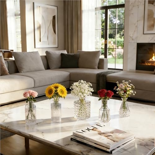 80Pack Glass Bud Vases in Bulk Clear Small Mini Vase for Flowers - Image 2