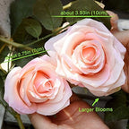 FiveSeasonStuff Dreamy Pink Artificial Silk Roses Flower Garland, Bendable Hanging Vines (2pcs, 11ft) - Image 4