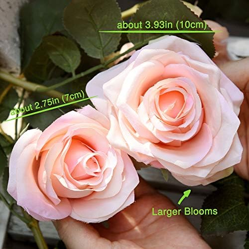 FiveSeasonStuff Dreamy Pink Artificial Silk Roses Flower Garland, Bendable Hanging Vines (2pcs, 11ft) - Image 4