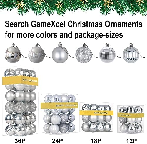 Silver 8.0" Extra Large Christmas Ornaments - Christmas Tree Decoration Balls Shatterproof Hanging Shiny Balls for Birthday Holiday Wedding Decorations Set of 2pcs - Image 7