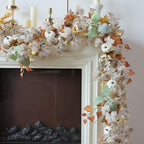 MIZII Fall Decor Artificial Maples Leaf Pumpkin Garland 6FT Autumn Maple Vines Garland Thanksgiving Halloween Harvest Decorations for Home Porch Mantle Fireplace Farmhouse Outdoor Indoor (6FT,Fall) by Mizii