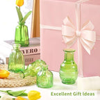 Charm Glass Bud Vases, Small Flower Vases in Bulk for Centerpieces, Vintage Mini Vases for Wedding Decor, Home Table Decorations Diffuse Bottles,Ideals (Pack of 30,Light Green) - Image 3