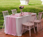 MDS Pack of 15 | Dusty Rose | 14ft Chiffon Table Runner 29x170 Inches Long Romantic Rustic Sheer Gauze Runner for Wedding Bridal Shower Birthday Banquets Engagement Spring Easter Boho Decorations - Image 6