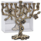 Ner Mitzvah Tree of Life Menorah for Chanukah - Fits All Standard Candles - Artistic Bronze Gold Menorah - 8" High - Image 2