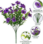 20 Bundles Artificial Flowers for Outdoor, Fake Plants Spring Decor,4Color - Image 3