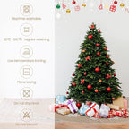 Large Christmas Burlap Tree Skirt Snowflake, 84 Inch, Beige - Image 3