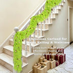 9FT Whimsical Christmas Cedar Garland for Mantel, Soft Touch with Lights - Image 4