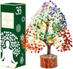 Crocon® 7 Chakra Crystal Tree of Life, Healing Crystals Tree 10-12 Inch, by Crocon