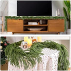 2Pcs 6FT Artificial Norfolk Pine Garland, Real Touch Christmas Garlands - Image 3