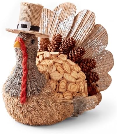 Kajaia Thanksgiving Turkey Decor for Table Centerpiece 7.1" Tall by Kajaia