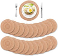 Eco Crave Natural Jute Placemats Set of 20, Round Woven Table Mats, 13 Inch Rattan Charger Plates, Bulk Set for Weddings, Parties & Events by ECOCRAVE