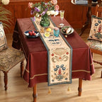 Patdrea Designer Vintage French Velvet Table Runner,12"X118"-Herbert E - Image 7