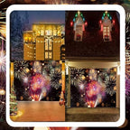 7x8ft Gorgeous Fireworks Garage Door Banner Cover Happy New Year 2025 Photography Backdrop Colorful Blurry Bokeh Fireworks New Year's Eve Celebration Countdown to New Year Banner Party Decor - Image 3