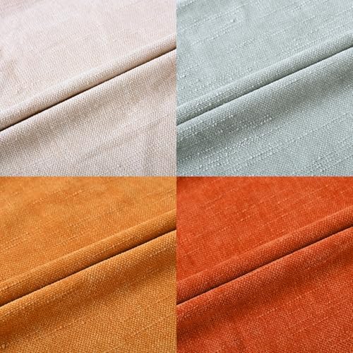 Set of 4 Soft Textured Decorative Throw Pillow Covers 18x18 Inch Cozy Farmhouse Cushion Cover Square Accent Pillow Cases for Bed Couch Sofa Living Room, Beige Aqua Burnt Orange - Image 7