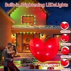 7ft Valentine's Day Inflatable Heart Decoration, Outdoor Blow Up Valentine Yard Inflatable Heart with Built-in LED Lights, Blow Up Romantic Decor for Outdoor Party Lawn Yard Garden Wedding Holiday - Image 3