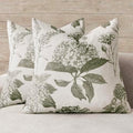 Foindtower Set of 2 Linen Floral Throw Pillow Covers Neutral Vintage Print Decorative Cushion Covers Farmhouse Boho Home Decor for Sofa Chair Couch Bedroom Living Room,22×22 Inch,Sage Green by Foindtower