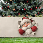 Interactive Santa Banner 16x7 Ft - Illusion Design for 2 Car Garage Large Wall Decoration - Image 5
