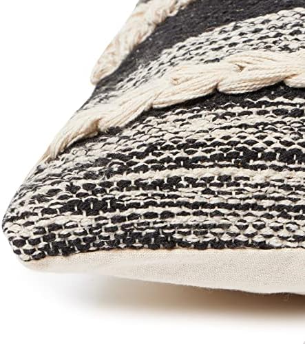 · REDEARTH · Textured Handwoven Throw Pillow Cases - Char Delineate Black - Image 7