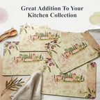 Pimpernel Olive Orchard Placemats, Set of 4 - Cork Backed & Heat Resistant - Image 7